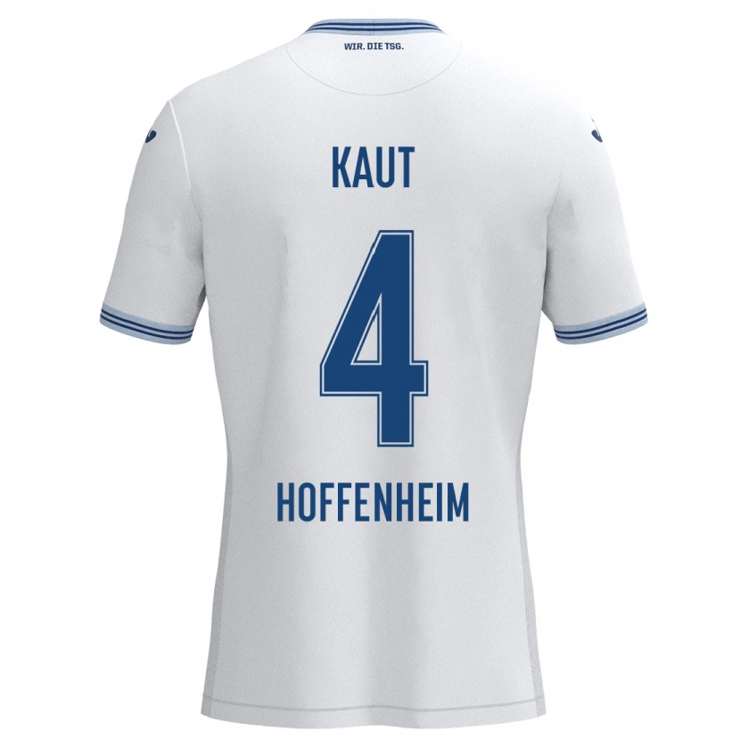 Danxen Barn Lisann Kaut #4 Vit Blå Bortatröja Matchtröjor 2024/25 Tröjor T-Tröja