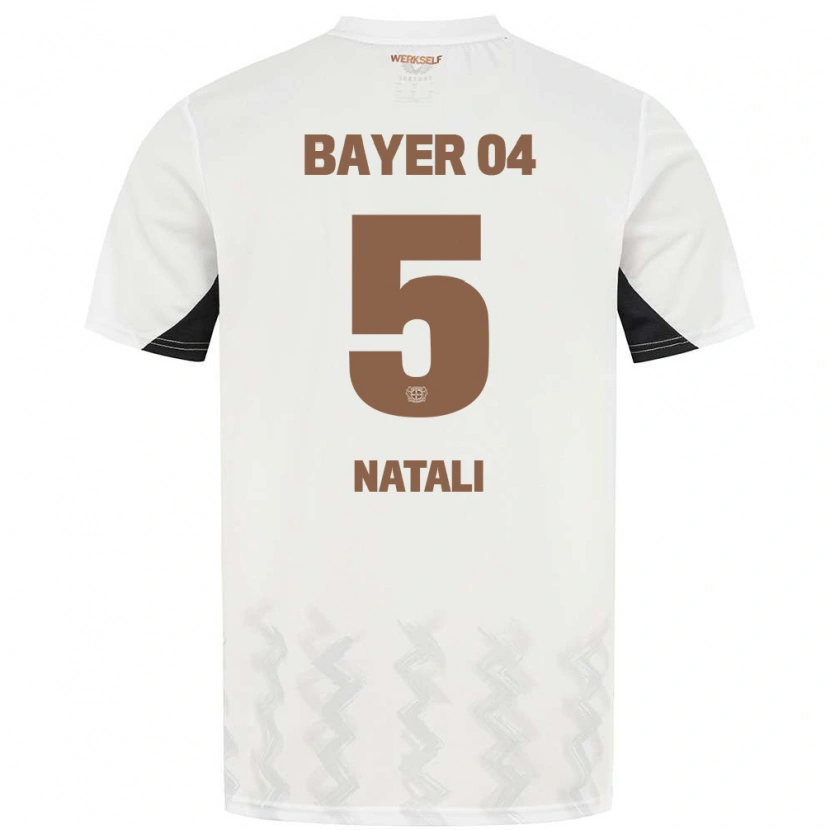 Danxen Barn Andrea Natali #5 Vit Svart Bortatröja Matchtröjor 2024/25 Tröjor T-Tröja