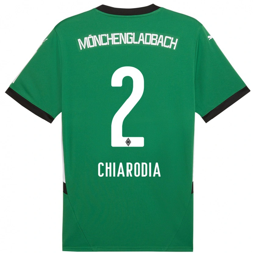 Danxen Barn Fabio Chiarodia #2 Grön Vit Bortatröja Matchtröjor 2024/25 Tröjor T-Tröja