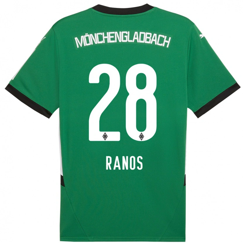 Danxen Barn Grant-Leon Ranos #28 Grön Vit Bortatröja Matchtröjor 2024/25 Tröjor T-Tröja