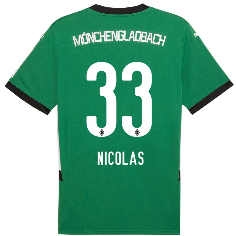 Danxen Barn Moritz Nicolas #33 Grön Vit Bortatröja Matchtröjor 2024/25 Tröjor T-Tröja
