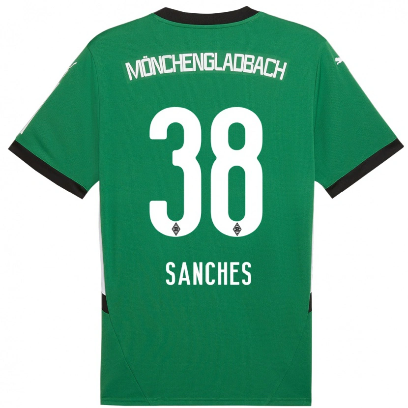 Danxen Barn Yvandro Borges Sanches #38 Grön Vit Bortatröja Matchtröjor 2024/25 Tröjor T-Tröja
