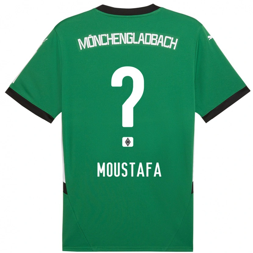 Danxen Barn Seif Moustafa #0 Grön Vit Bortatröja Matchtröjor 2024/25 Tröjor T-Tröja