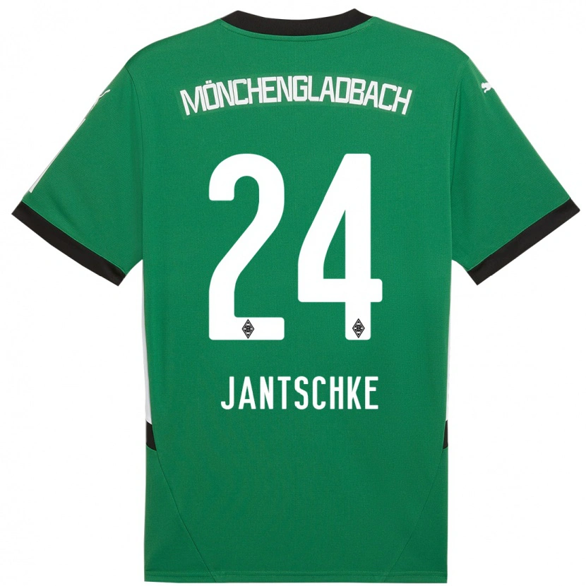 Danxen Barn Tony Jantschke #24 Grön Vit Bortatröja Matchtröjor 2024/25 Tröjor T-Tröja