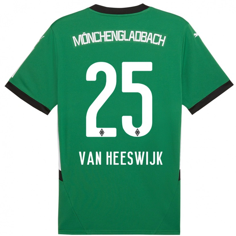 Danxen Barn Amber Van Heeswijk #25 Grön Vit Bortatröja Matchtröjor 2024/25 Tröjor T-Tröja