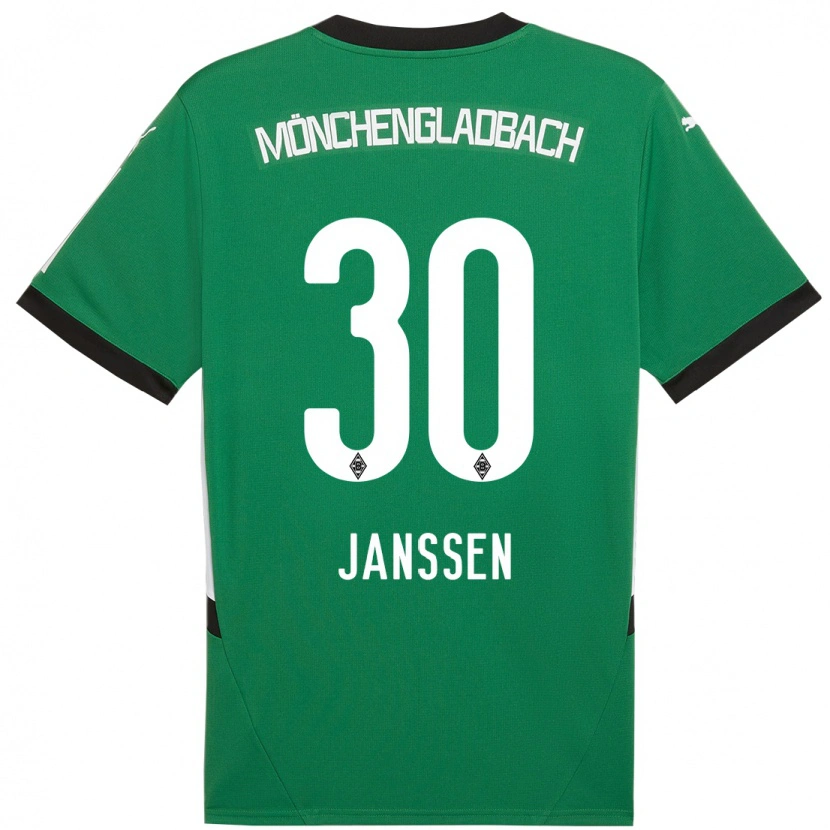 Danxen Barn Annalena Janssen #30 Grön Vit Bortatröja Matchtröjor 2024/25 Tröjor T-Tröja