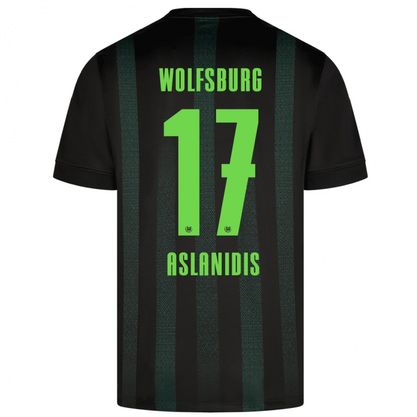 Danxen Barn Elijas Aslanidis #17 Mörkgrön Bortatröja Matchtröjor 2024/25 Tröjor T-Tröja