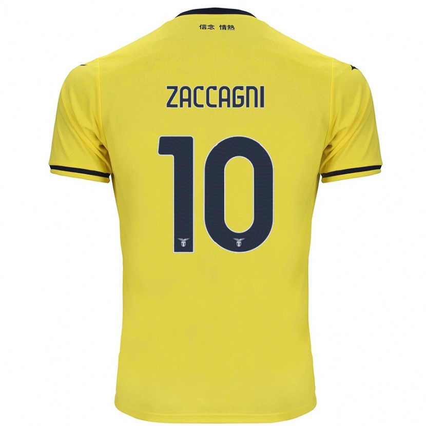 Danxen Barn Mattia Zaccagni #10 Gul Bortatröja Matchtröjor 2024/25 Tröjor T-Tröja