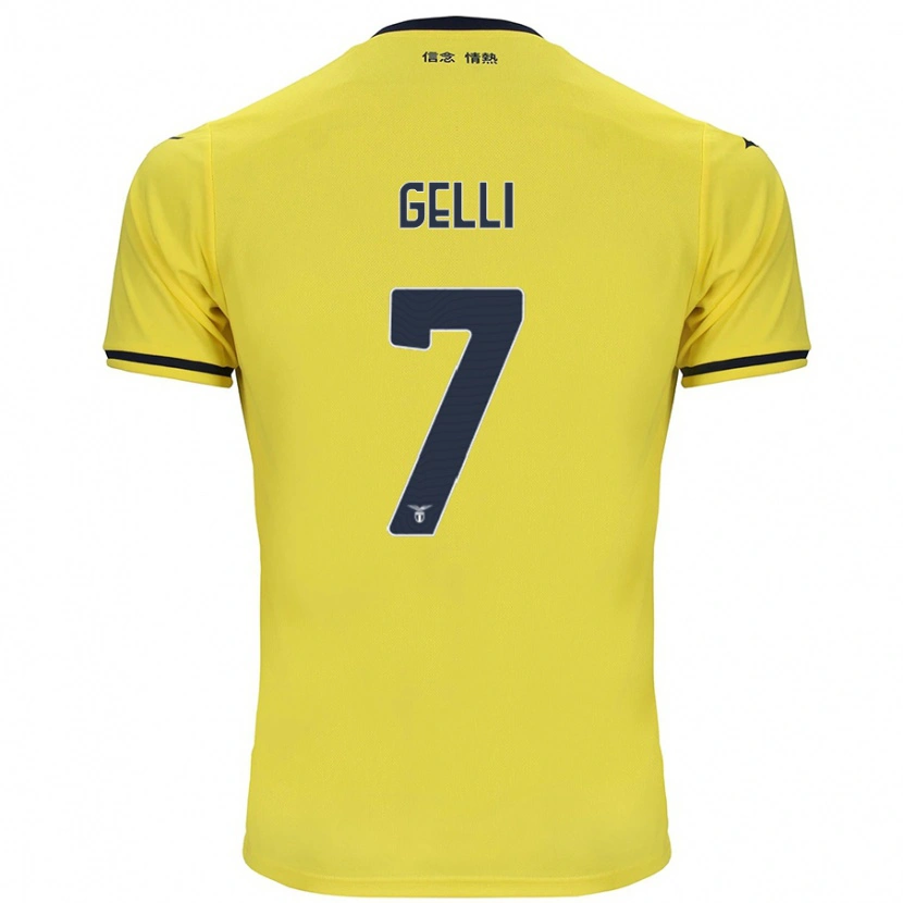 Danxen Barn Valerio Gelli #7 Gul Bortatröja Matchtröjor 2024/25 Tröjor T-Tröja