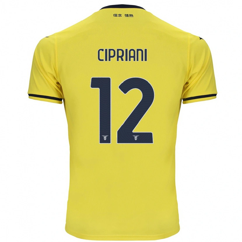 Danxen Barn Alessio Cipriani #12 Gul Bortatröja Matchtröjor 2024/25 Tröjor T-Tröja