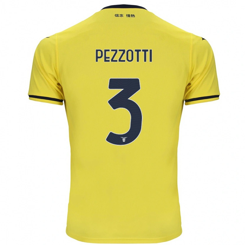 Danxen Barn Arianna Pezzotti #3 Gul Bortatröja Matchtröjor 2024/25 Tröjor T-Tröja