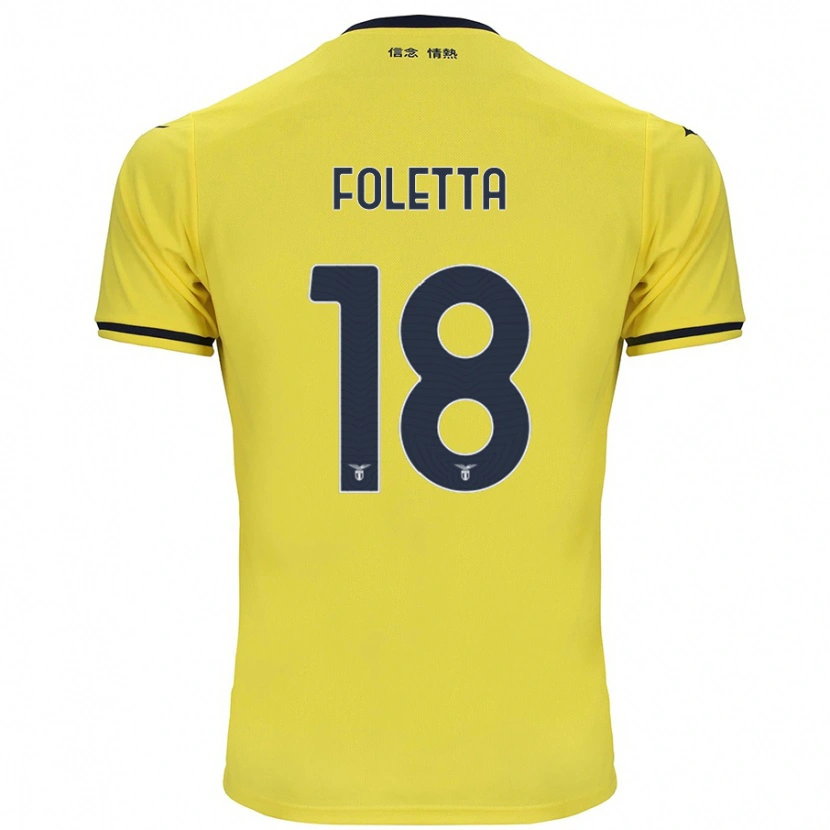 Danxen Barn Isabella Foletta #18 Gul Bortatröja Matchtröjor 2024/25 Tröjor T-Tröja