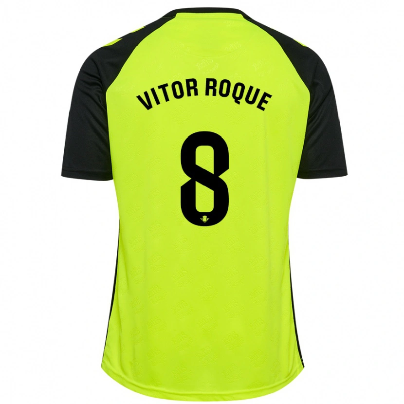 Danxen Män Vitor Roque #8 Svart Röd Bortatröja Matchtröjor 2024/25 Tröjor T-Tröja