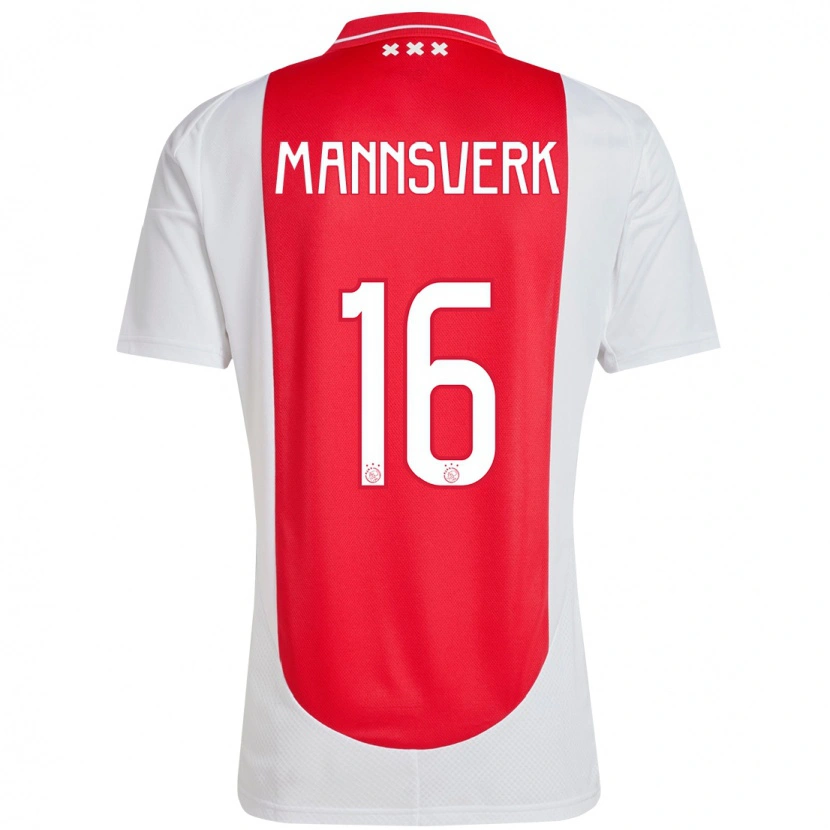 Danxen Män Sivert Mannsverk #16 Röd Vit Hemmatröja Matchtröjor 2024/25 Tröjor T-Tröja
