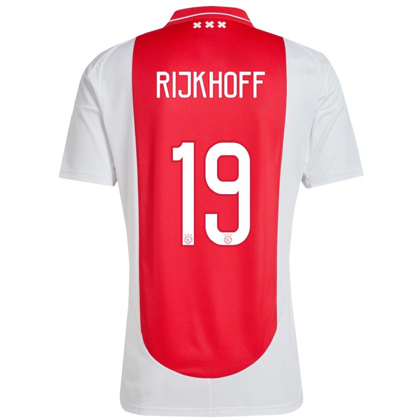 Danxen Män Julian Rijkhoff #19 Röd Vit Hemmatröja Matchtröjor 2024/25 Tröjor T-Tröja
