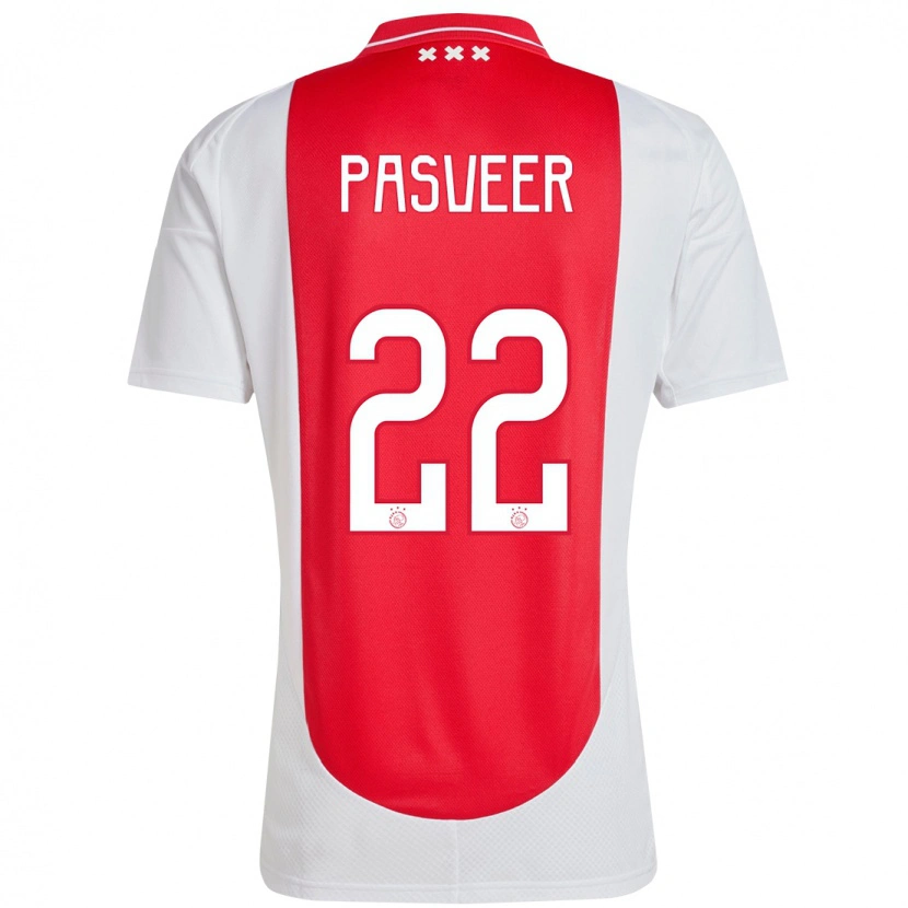Danxen Män Remko Pasveer #22 Röd Vit Hemmatröja Matchtröjor 2024/25 Tröjor T-Tröja