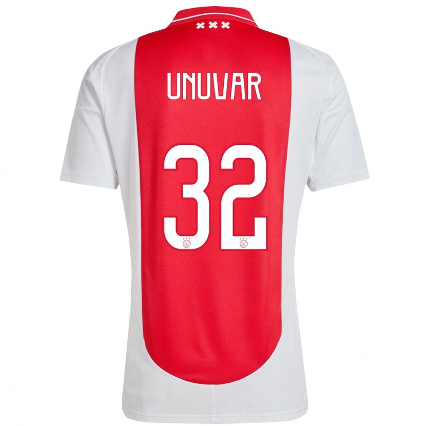Danxen Män Naci Ünüvar #32 Röd Vit Hemmatröja Matchtröjor 2024/25 Tröjor T-Tröja