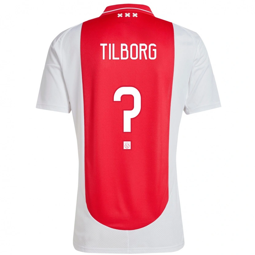 Danxen Män Sesynijo Tilborg #0 Röd Vit Hemmatröja Matchtröjor 2024/25 Tröjor T-Tröja