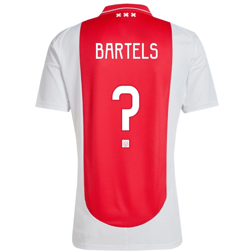 Danxen Män Jip Bartels #0 Röd Vit Hemmatröja Matchtröjor 2024/25 Tröjor T-Tröja