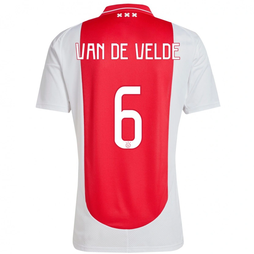 Danxen Män Jonna Van De Velde #6 Röd Vit Hemmatröja Matchtröjor 2024/25 Tröjor T-Tröja