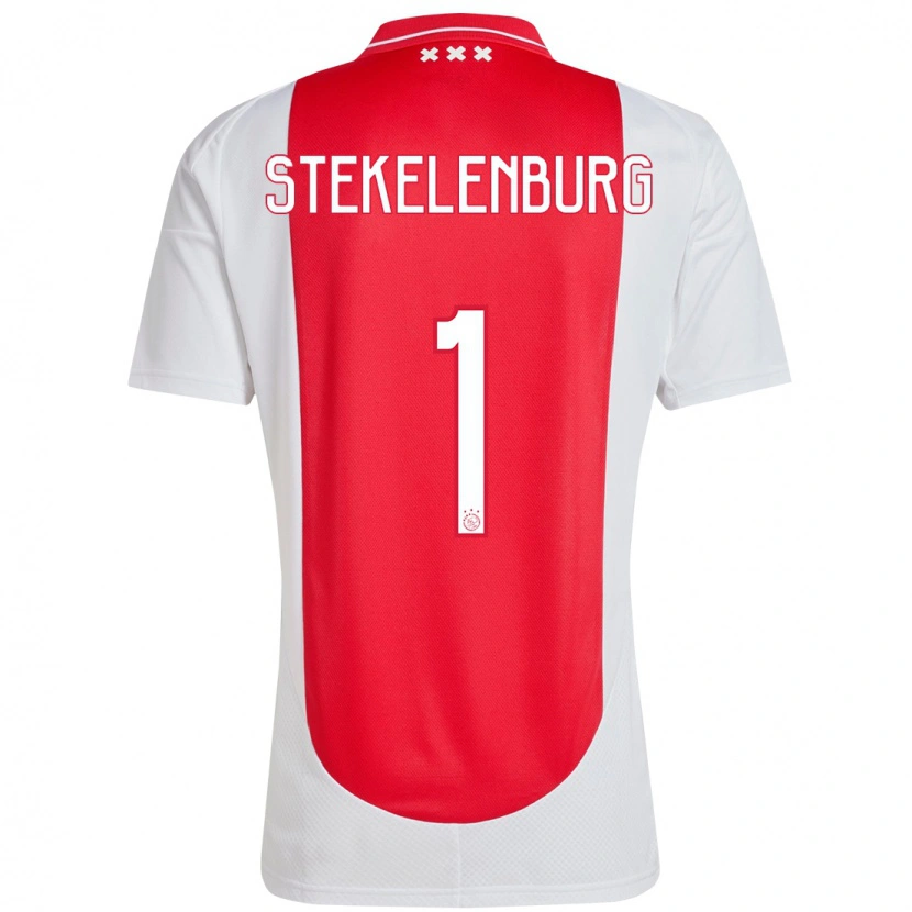 Danxen Män Maarten Stekelenburg #1 Röd Vit Hemmatröja Matchtröjor 2024/25 Tröjor T-Tröja