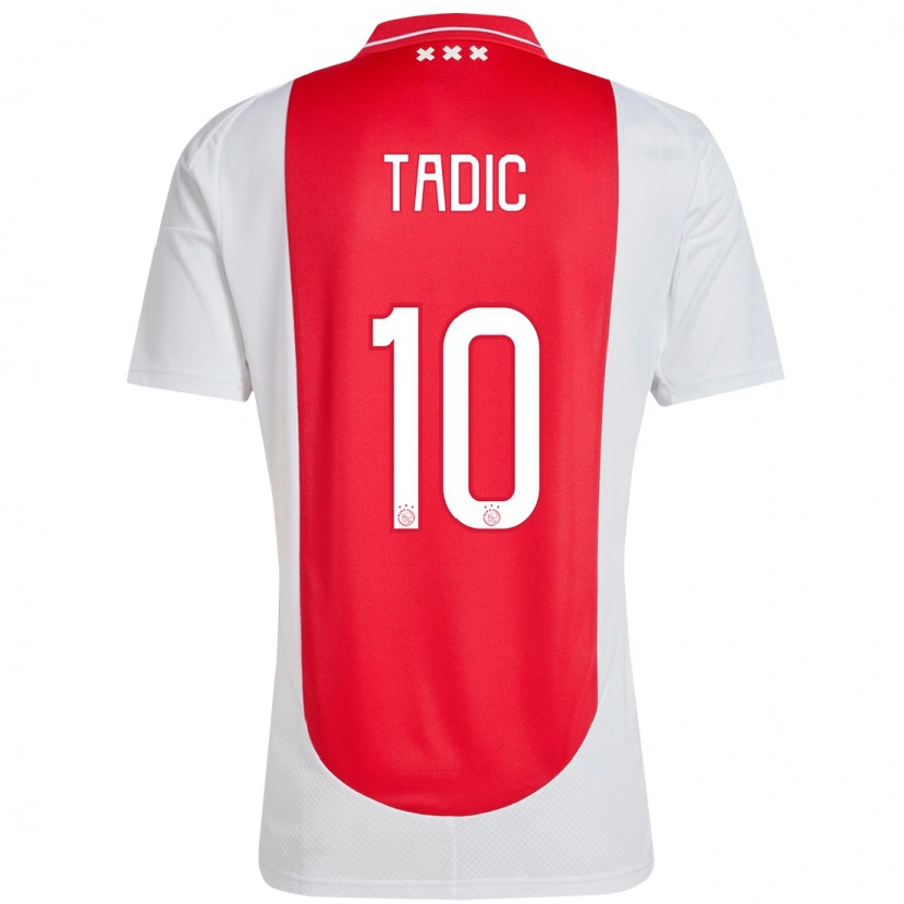 Danxen Män Dusan Tadic #10 Röd Vit Hemmatröja Matchtröjor 2024/25 Tröjor T-Tröja