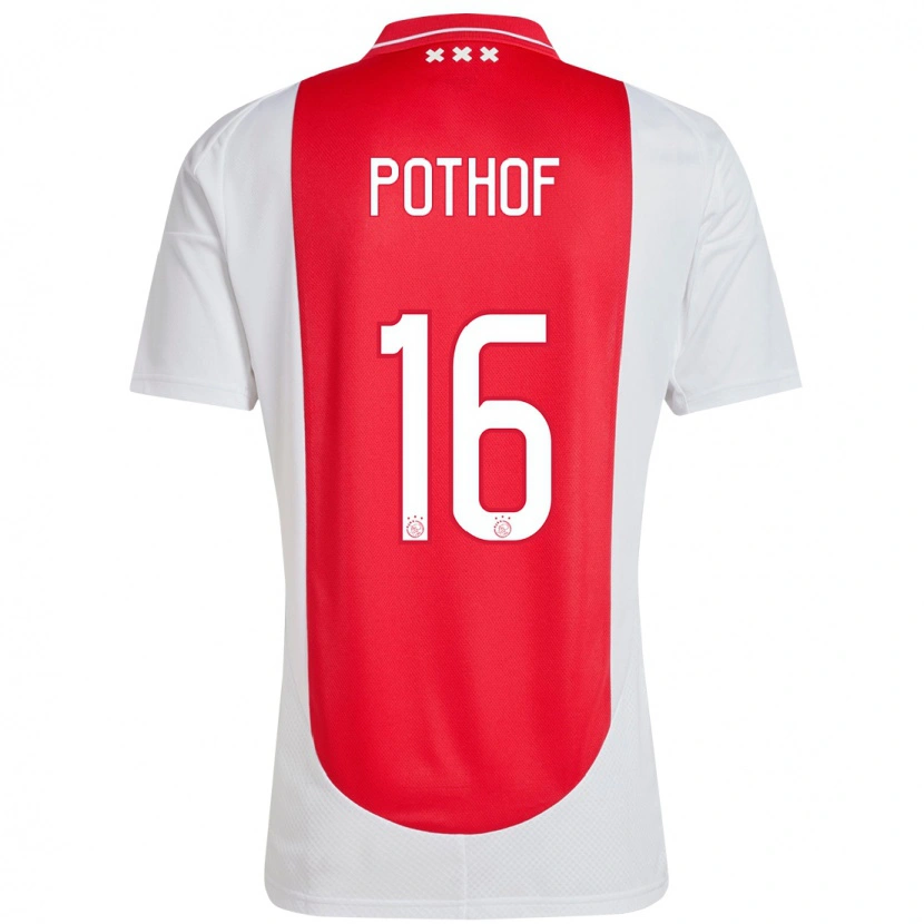 Danxen Män Isa Pothof #16 Röd Vit Hemmatröja Matchtröjor 2024/25 Tröjor T-Tröja