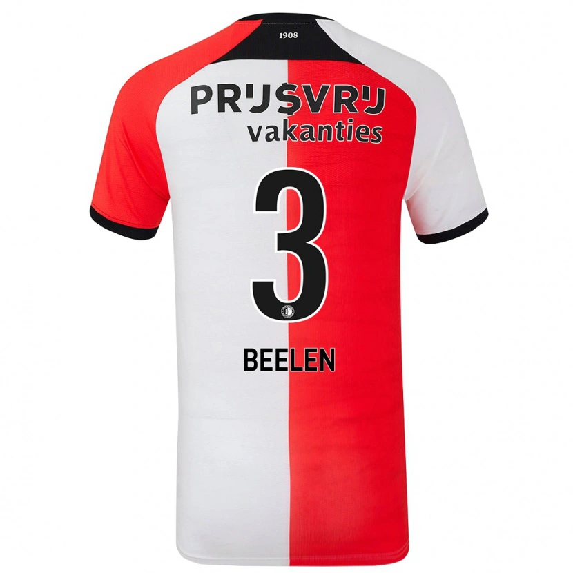 Danxen Män Thomas Beelen #3 Röd Vit Hemmatröja Matchtröjor 2024/25 Tröjor T-Tröja