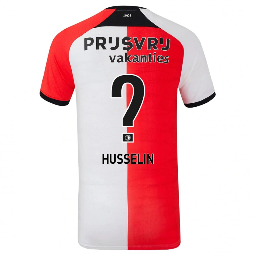 Danxen Män Matéo Husselin #0 Röd Vit Hemmatröja Matchtröjor 2024/25 Tröjor T-Tröja