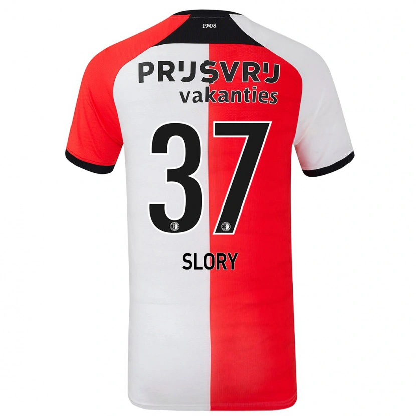 Danxen Män Jaden Slory #37 Röd Vit Hemmatröja Matchtröjor 2024/25 Tröjor T-Tröja