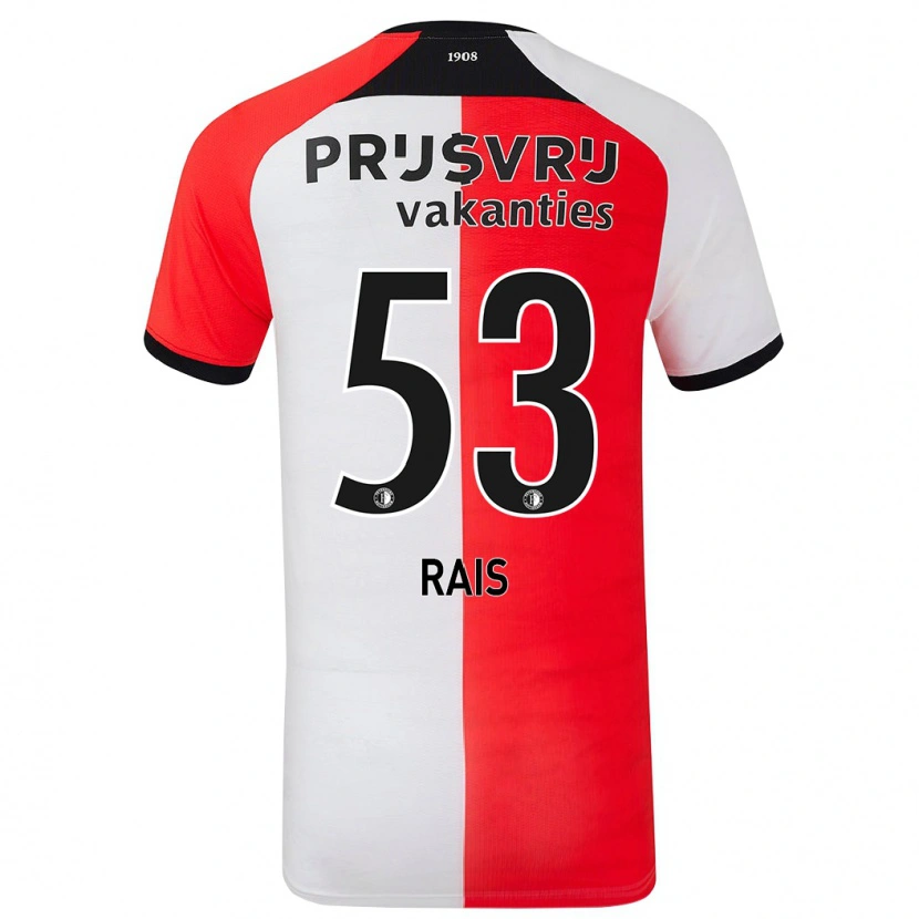 Danxen Män Amir Rais #53 Röd Vit Hemmatröja Matchtröjor 2024/25 Tröjor T-Tröja
