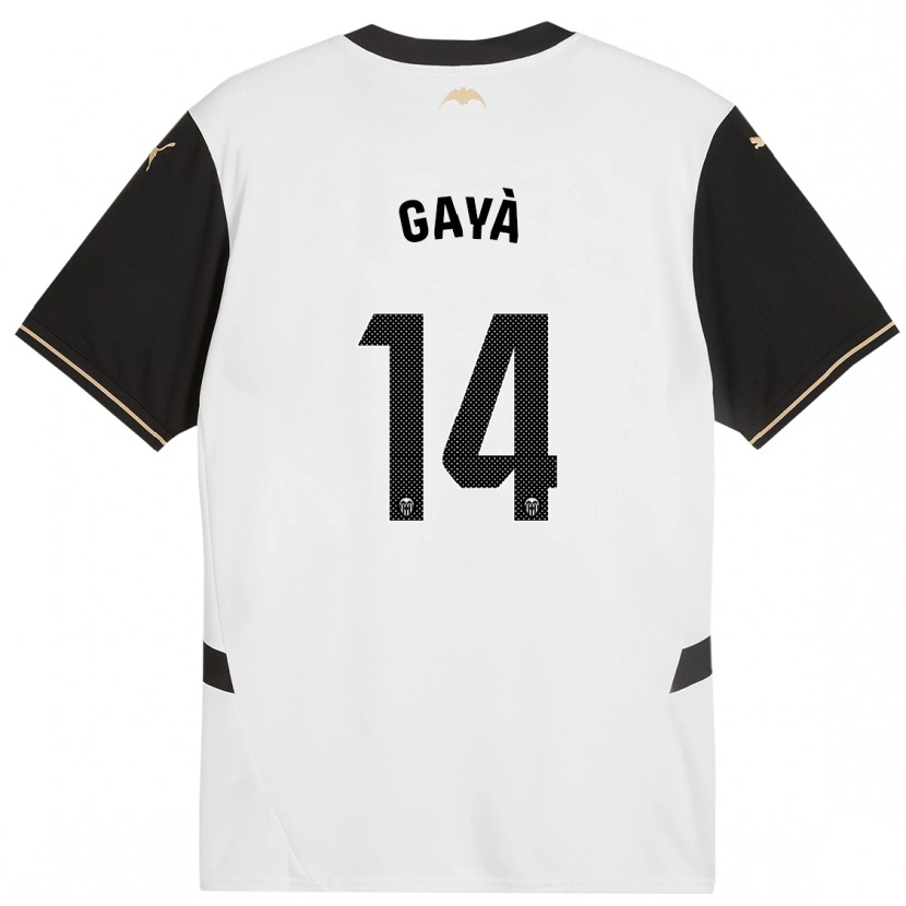 Danxen Män José Gayà #14 Vit Svart Hemmatröja Matchtröjor 2024/25 Tröjor T-Tröja