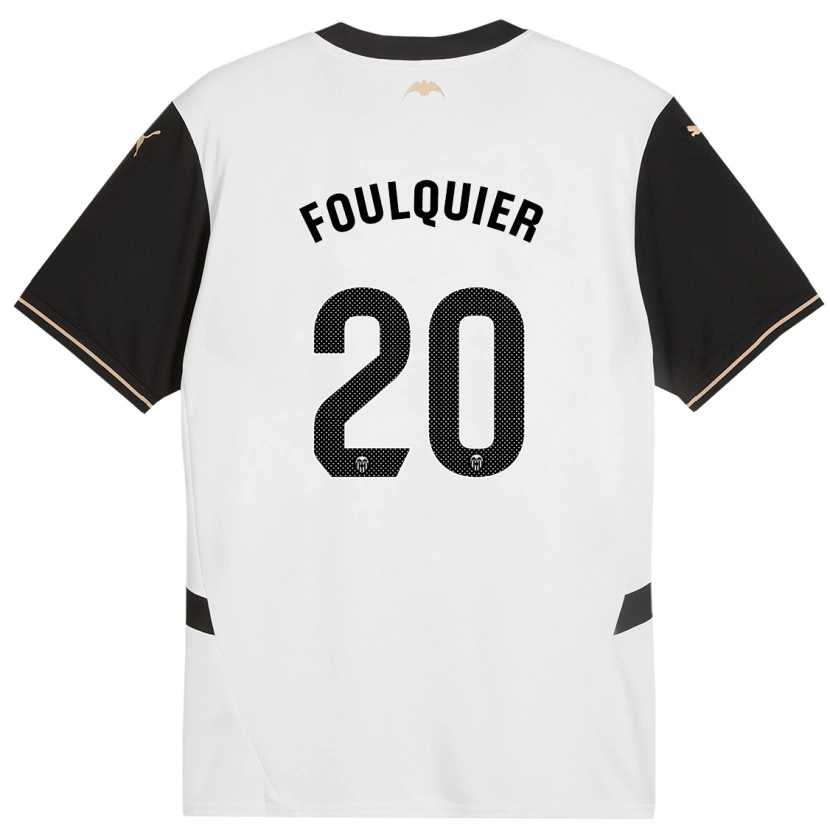 Danxen Män Dimitri Foulquier #20 Vit Svart Hemmatröja Matchtröjor 2024/25 Tröjor T-Tröja