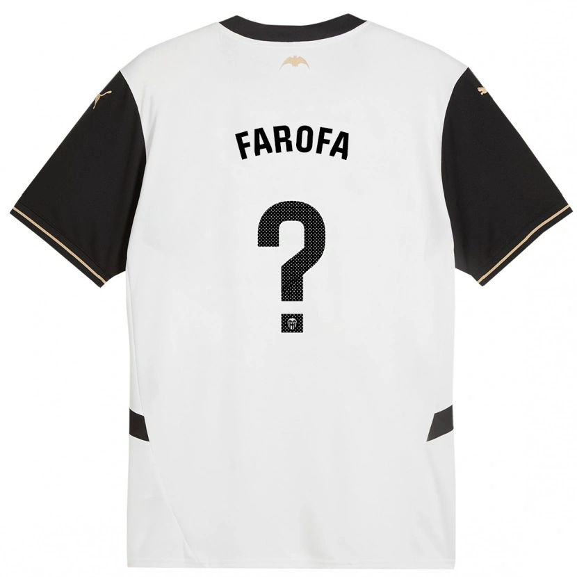 Danxen Män Rodrigo Farofa #0 Vit Svart Hemmatröja Matchtröjor 2024/25 Tröjor T-Tröja