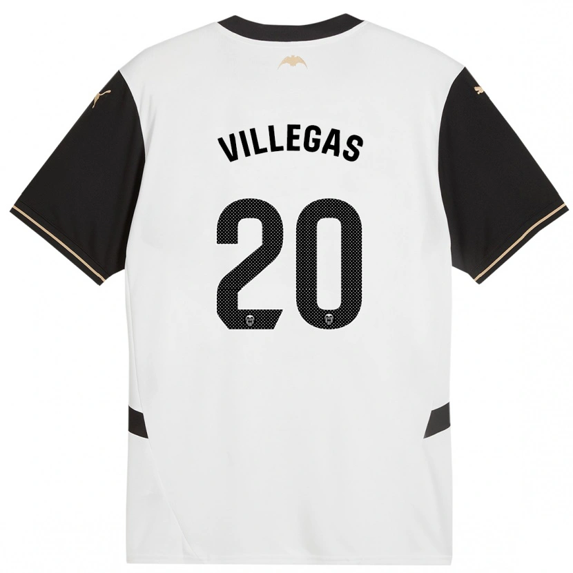 Danxen Män Noelia Villegas #20 Vit Svart Hemmatröja Matchtröjor 2024/25 Tröjor T-Tröja