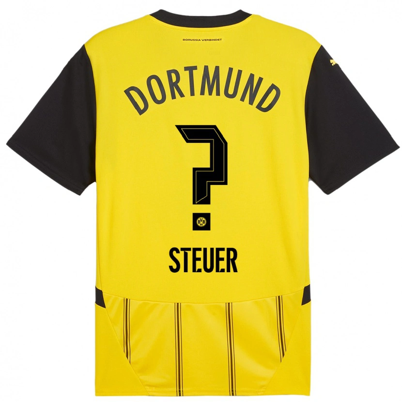 Danxen Män Etienne Steuer #0 Gul Svart Hemmatröja Matchtröjor 2024/25 Tröjor T-Tröja