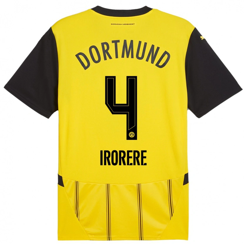 Danxen Män Felix Irorere #4 Gul Svart Hemmatröja Matchtröjor 2024/25 Tröjor T-Tröja