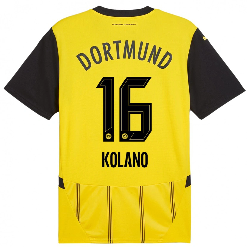 Danxen Män Damian Kolano #16 Gul Svart Hemmatröja Matchtröjor 2024/25 Tröjor T-Tröja