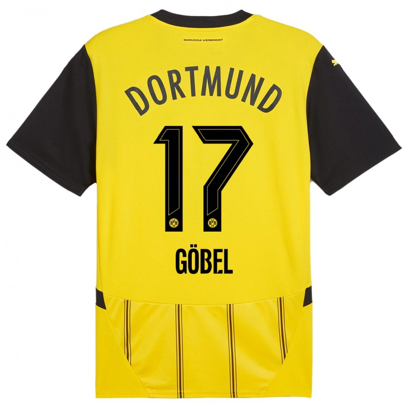 Danxen Män Patrick Göbel #17 Gul Svart Hemmatröja Matchtröjor 2024/25 Tröjor T-Tröja