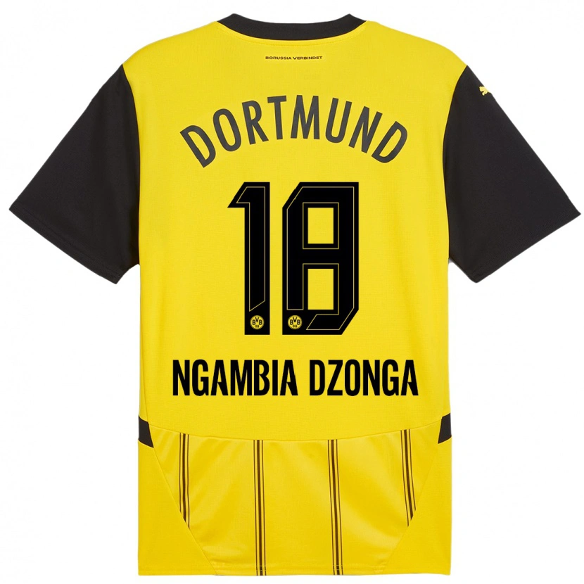 Danxen Män Diego Ngambia #18 Gul Svart Hemmatröja Matchtröjor 2024/25 Tröjor T-Tröja