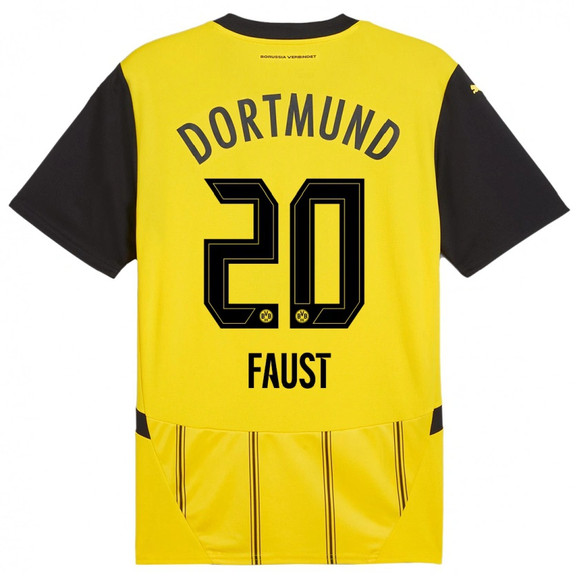 Danxen Män Tom Faust #20 Gul Svart Hemmatröja Matchtröjor 2024/25 Tröjor T-Tröja