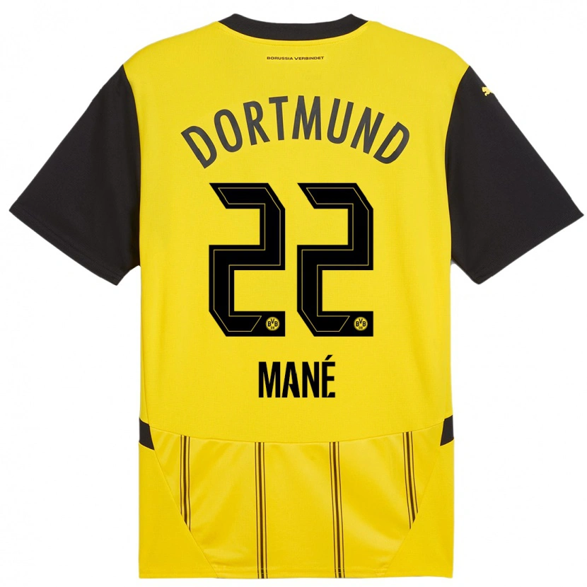 Danxen Män Filippo Mane #22 Gul Svart Hemmatröja Matchtröjor 2024/25 Tröjor T-Tröja