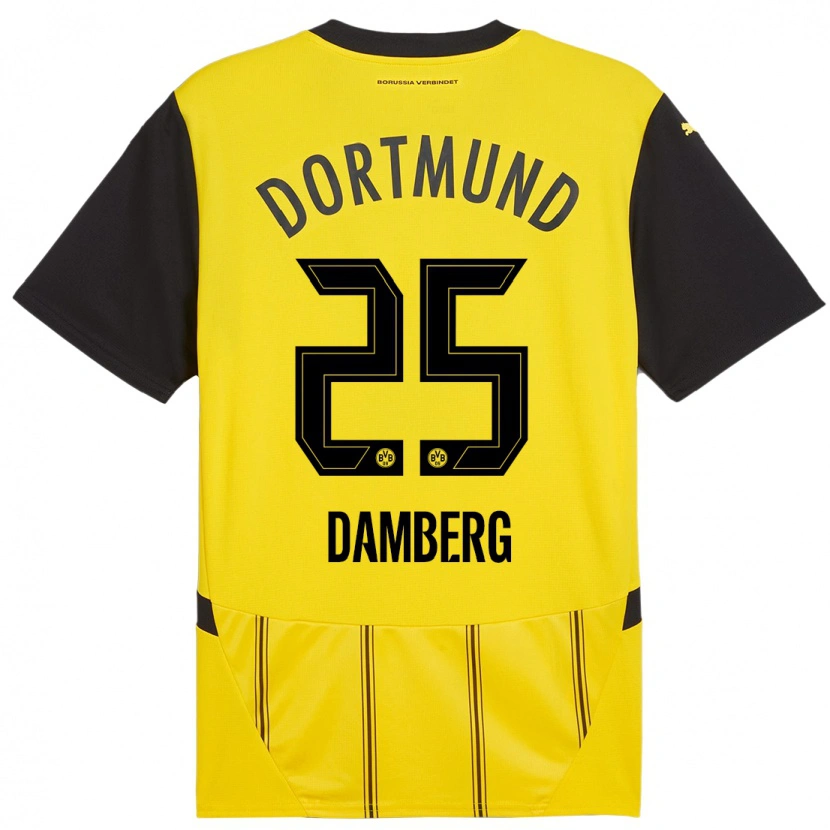 Danxen Män Niclas Damberg #25 Gul Svart Hemmatröja Matchtröjor 2024/25 Tröjor T-Tröja