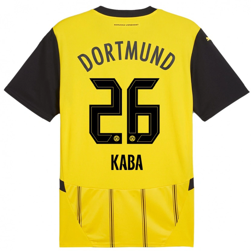 Danxen Män Mussa Kaba #26 Gul Svart Hemmatröja Matchtröjor 2024/25 Tröjor T-Tröja