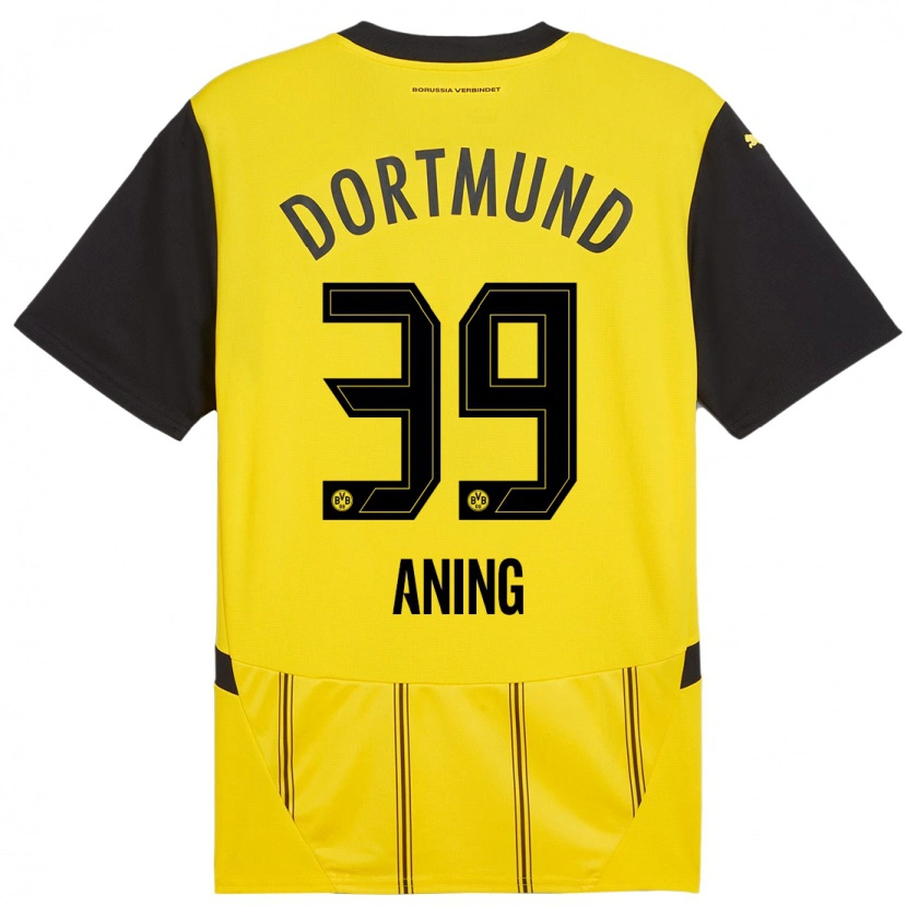 Danxen Män Prince Aning #39 Gul Svart Hemmatröja Matchtröjor 2024/25 Tröjor T-Tröja