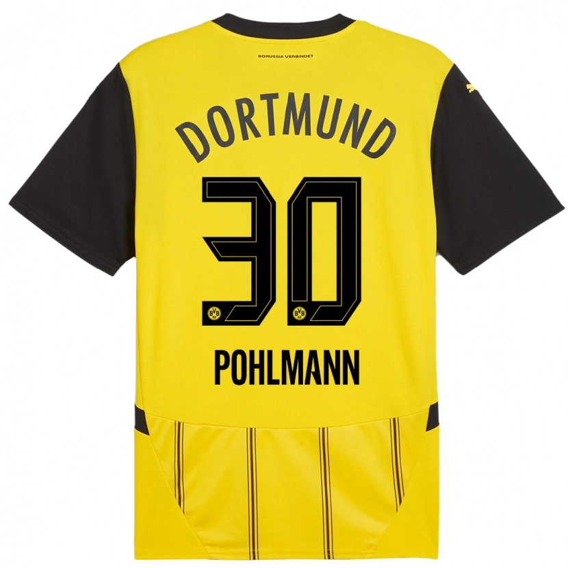 Danxen Män Ole Pohlmann #30 Gul Svart Hemmatröja Matchtröjor 2024/25 Tröjor T-Tröja