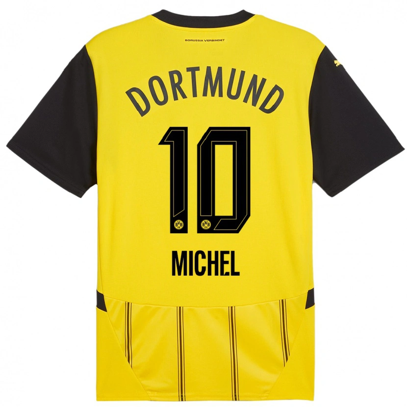 Danxen Män Falko Michel #10 Gul Svart Hemmatröja Matchtröjor 2024/25 Tröjor T-Tröja