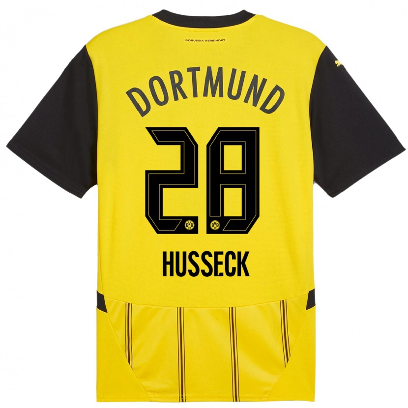 Danxen Män Jonah Husseck #28 Gul Svart Hemmatröja Matchtröjor 2024/25 Tröjor T-Tröja