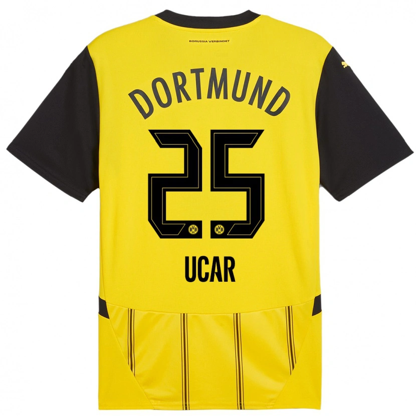Danxen Män Leys Ucar #25 Gul Svart Hemmatröja Matchtröjor 2024/25 Tröjor T-Tröja