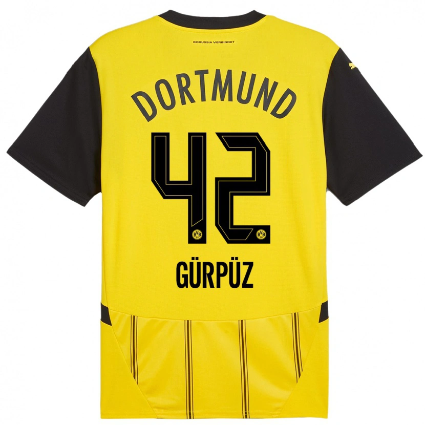 Danxen Män Goktan Gurpuz #42 Gul Svart Hemmatröja Matchtröjor 2024/25 Tröjor T-Tröja